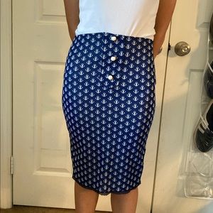 Anchor midi skirt
